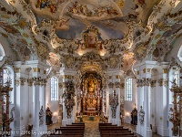 The Wieskirche  The nave from the organ gallery